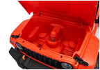 Vaikiškas elektromobilis Jeep Wrangler Rubicon, 24 V, su nuotolinio valdymo pultu, oranžinis