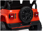Vaikiškas elektromobilis Jeep Wrangler Rubicon, 24 V, su nuotolinio valdymo pultu, oranžinis