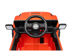 Vaikiškas elektromobilis Jeep Wrangler Rubicon, 24 V, su nuotolinio valdymo pultu, oranžinis