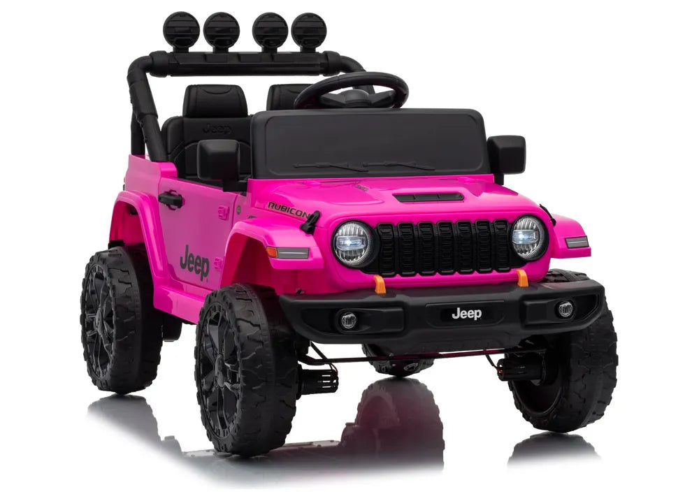 Vaikiškas elektromobilis Jeep Wrangler Rubicon, 24V, rožinis