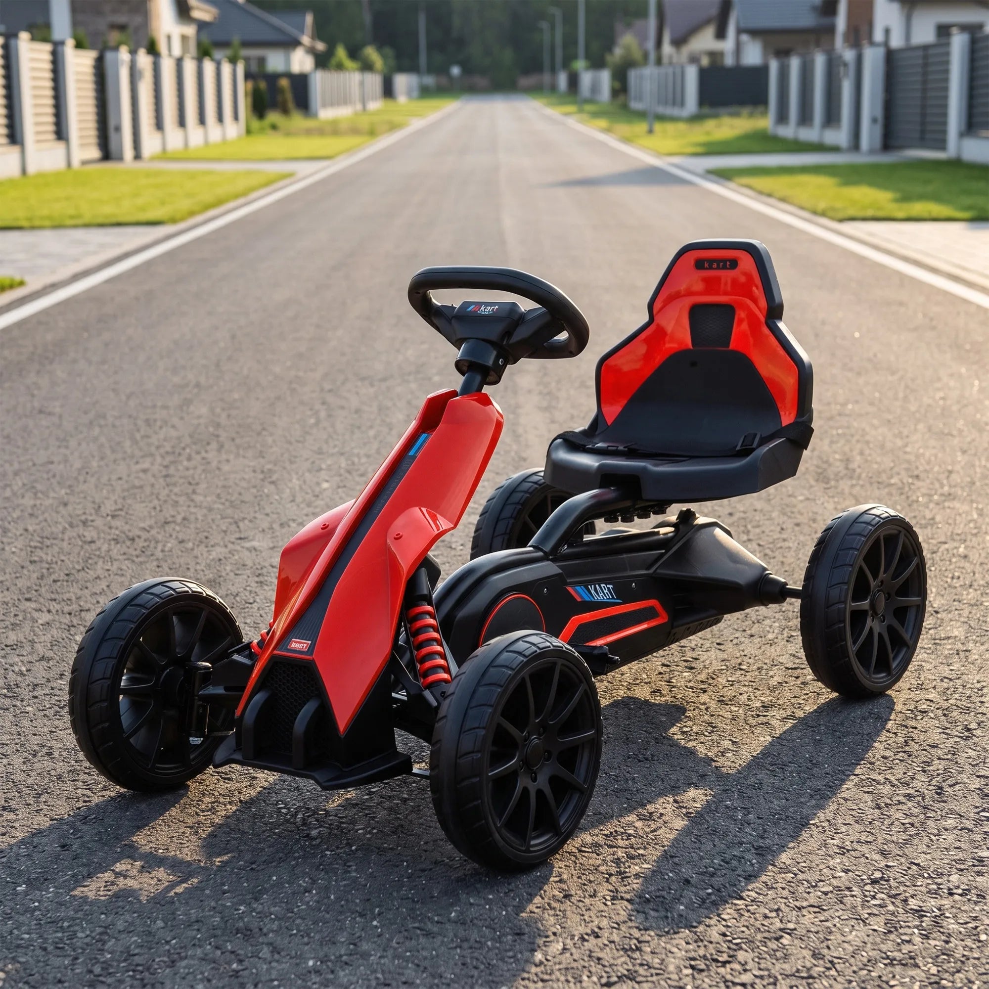 Vaikiškas elektromobilis kartingas 3-8 metų vaikams, raudonas