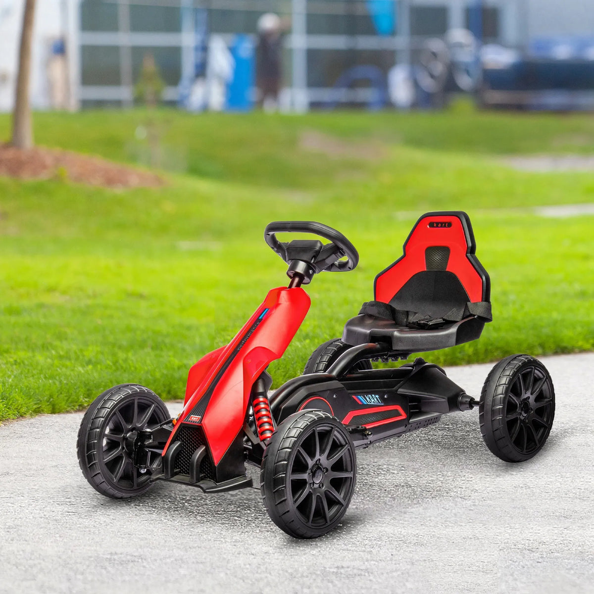 Vaikiškas elektromobilis kartingas 3-8 metų vaikams, raudonas