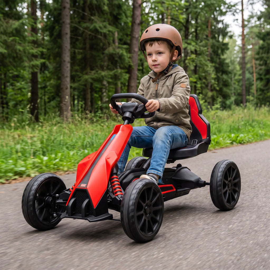 Vaikiškas elektromobilis kartingas 3-8 metų vaikams, raudonas