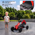 Vaikiškas elektromobilis kartingas 3-8 metų vaikams, raudonas