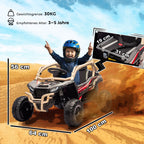 Vaikiškas elektromobilis Kawasaki Teryx 3-5 metų vaikams, geltonas 12V