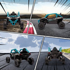 Vaikiškas elektromobilis Kawasaki Teryx KRX 1000, 12V, 3–5 metų vaikams, mėlynas