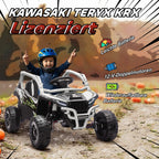 Vaikiškas elektromobilis Kawasaki Teryx KRX 1000, 3-5 metų vaikams, pilkas