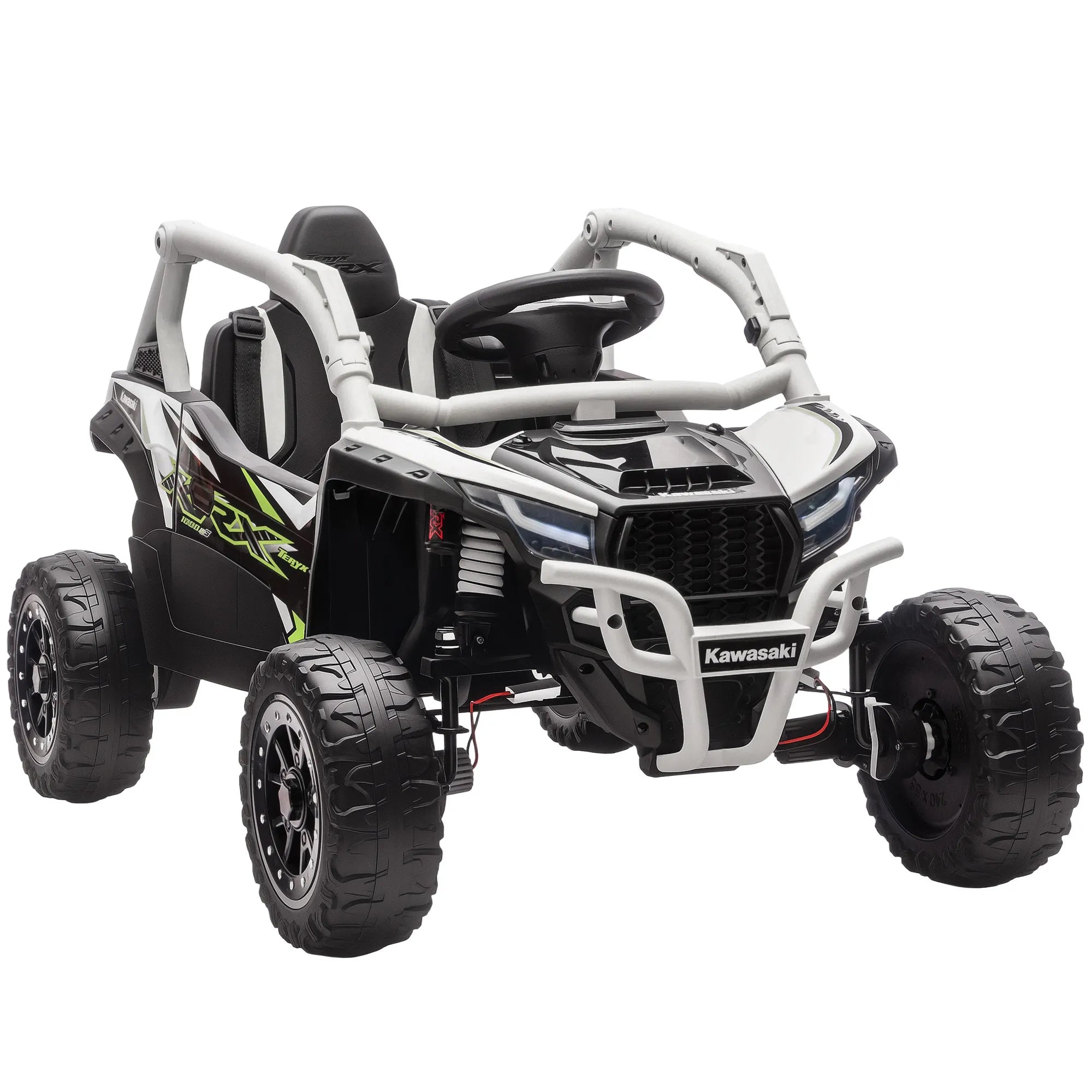 Vaikiškas elektromobilis Kawasaki Teryx KRX 1000, 3-5 metų vaikams, pilkas