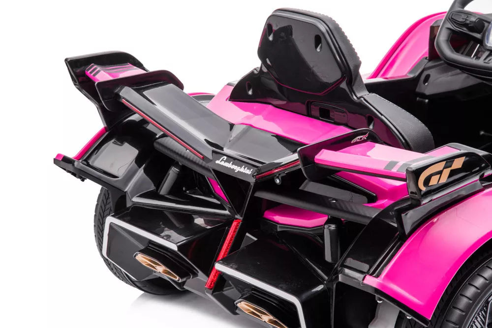 Vaikiškas elektromobilis Lamborghini, 12 V, 3 pavarų, rausvas