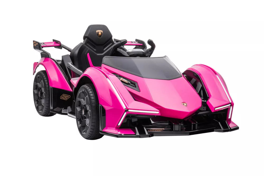 Vaikiškas elektromobilis Lamborghini, 12 V, 3 pavarų, rausvas