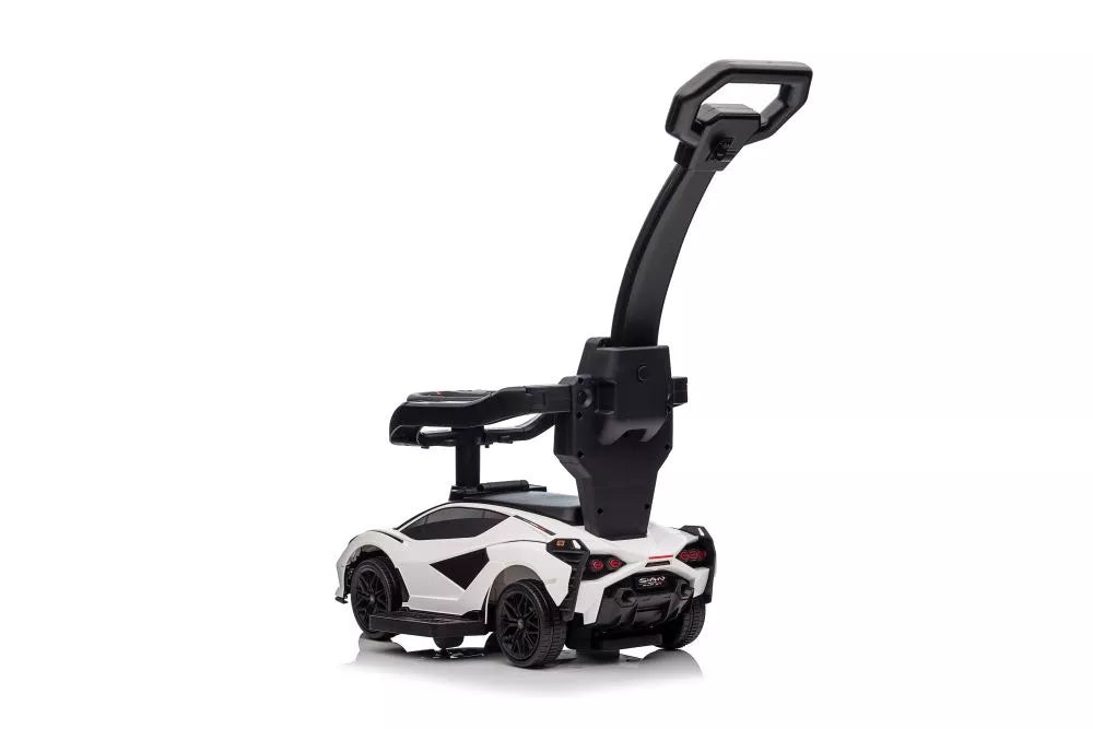 Vaikiškas elektromobilis Lamborghini, 25 kg apkrova, baltas