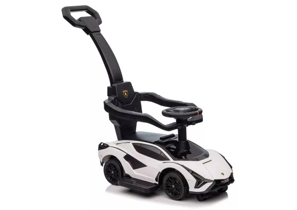 Vaikiškas elektromobilis Lamborghini, 25 kg apkrova, baltas