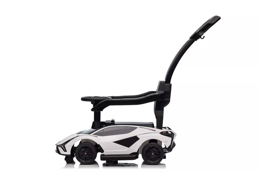 Vaikiškas elektromobilis Lamborghini, 25 kg apkrova, baltas