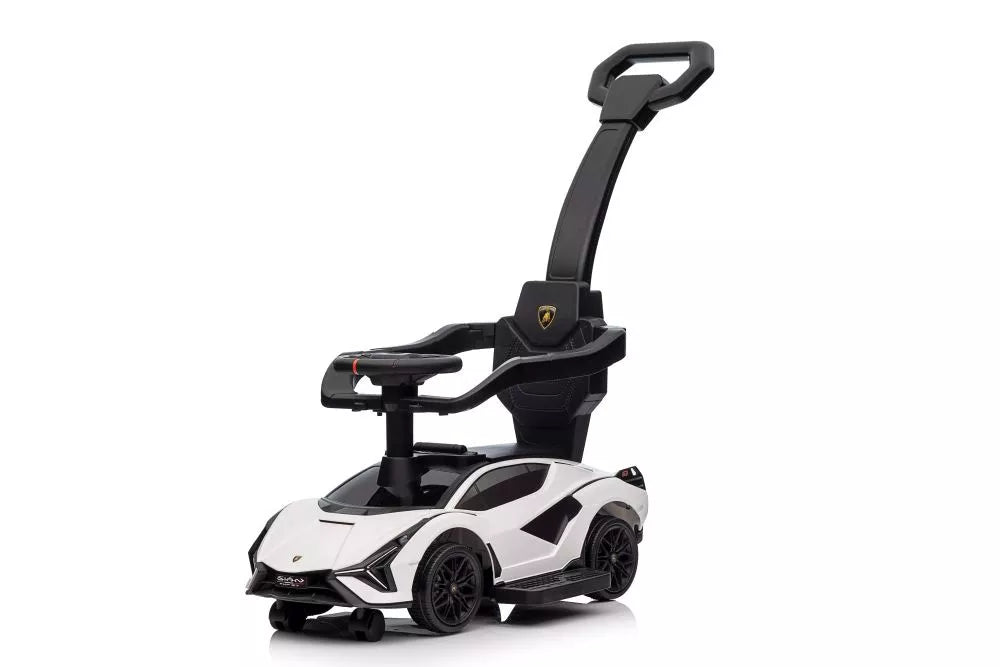 Vaikiškas elektromobilis Lamborghini, 25 kg apkrova, baltas