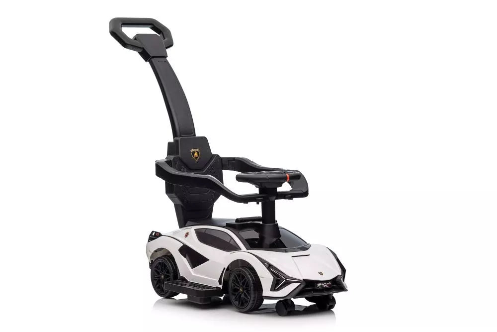 Vaikiškas elektromobilis Lamborghini, 25 kg apkrova, baltas