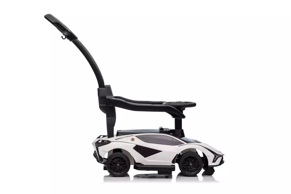 Vaikiškas elektromobilis Lamborghini, 25 kg apkrova, baltas
