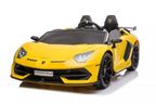 Vaikiškas elektromobilis Lamborghini Aventador, geltonas