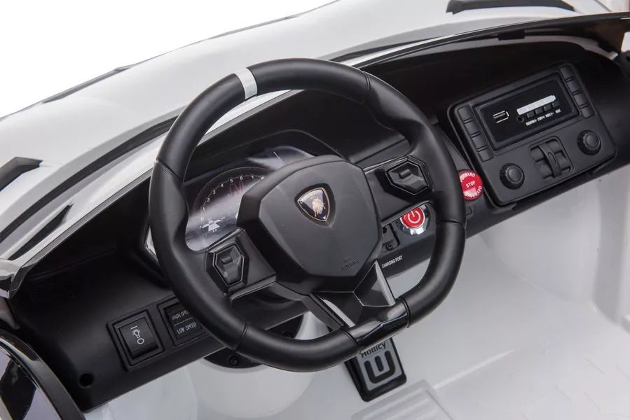 Vaikiškas elektromobilis Lamborghini Aventador, geltonas