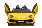 Vaikiškas elektromobilis Lamborghini Aventador, geltonas