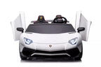 Vaikiškas elektromobilis Lamborghini Aventador SV, 24 V, 200W, su atidaromomis durimis, baltas