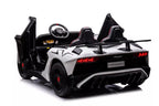 Vaikiškas elektromobilis Lamborghini Aventador SV, 24 V, 200W, su atidaromomis durimis, baltas