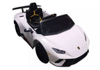Vaikiškas elektromobilis Lamborghini Huracan, 12 V, 3-6 km/h, baltas