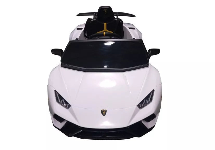 Vaikiškas elektromobilis Lamborghini Huracan, 12 V, 3-6 km/h, baltas