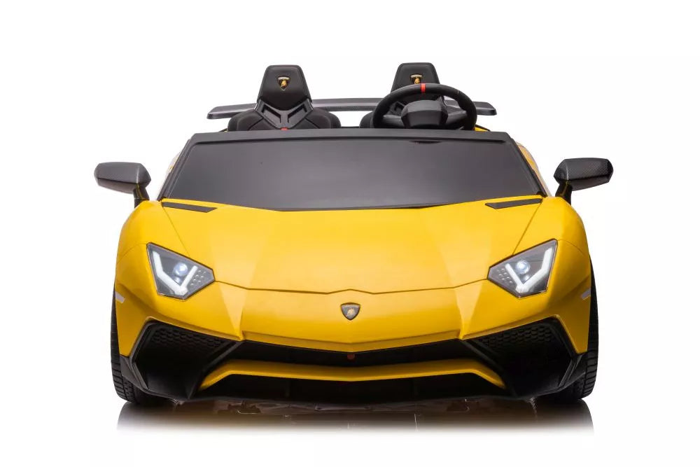 Vaikiškas elektromobilis Lamborghini XXL, 24 V, 200 W, 6–12 km/h, geltonas