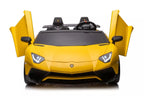 Vaikiškas elektromobilis Lamborghini XXL, 24 V, 200 W, 6–12 km/h, geltonas