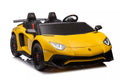 Vaikiškas elektromobilis Lamborghini XXL, 24 V, 200 W, 6–12 km/h, geltonas