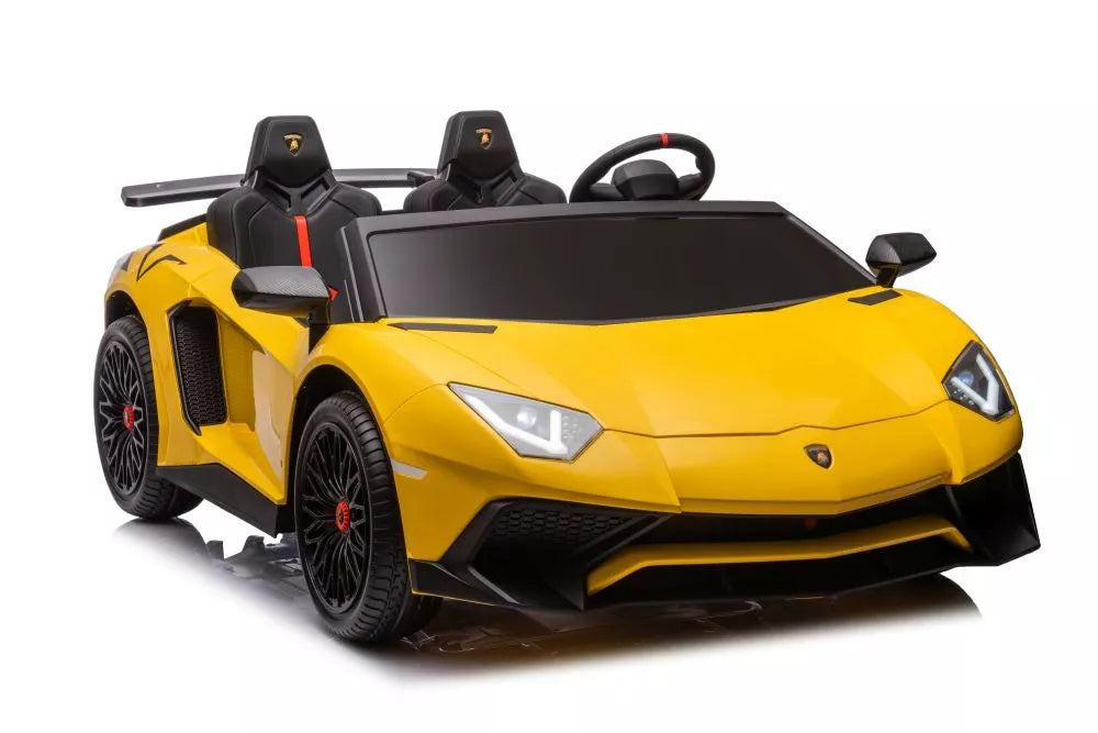 Vaikiškas elektromobilis Lamborghini XXL, 24 V, 200 W, 6–12 km/h, geltonas