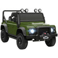 Vaikiškas elektromobilis Land Rover Defender, 37–60 mėn. vaikams, žalias