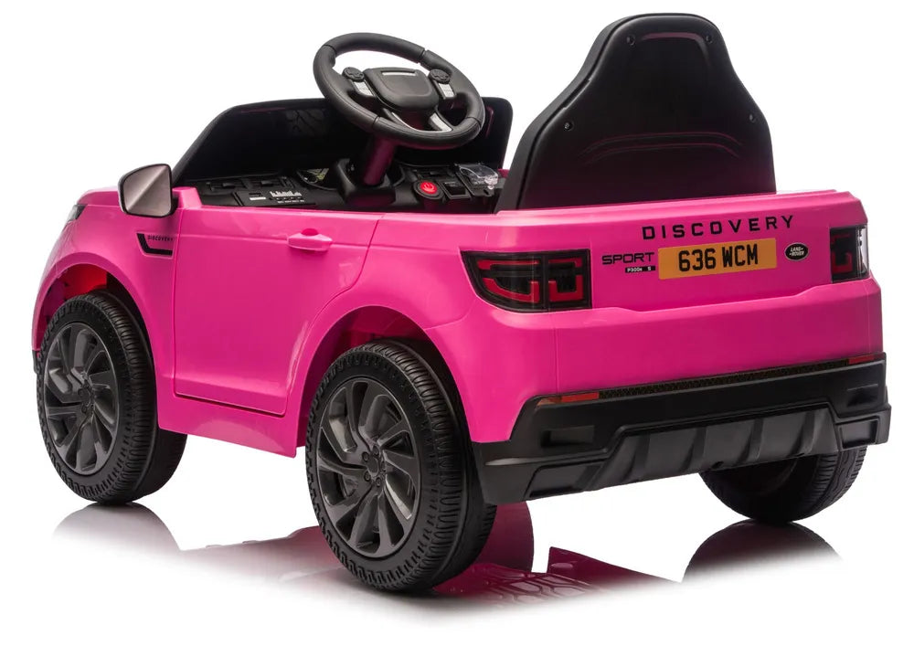 Vaikiškas elektromobilis Land Rover Discovery, 12 V, su LED žibintais, rožinis