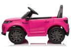 Vaikiškas elektromobilis Land Rover Discovery, 12 V, su LED žibintais, rožinis