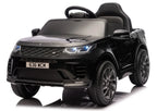 Vaikiškas elektromobilis Land Rover Discovery Sport, 12 V, 2x45W, su eko-odos sėdyne ir EVA ratais, juodas