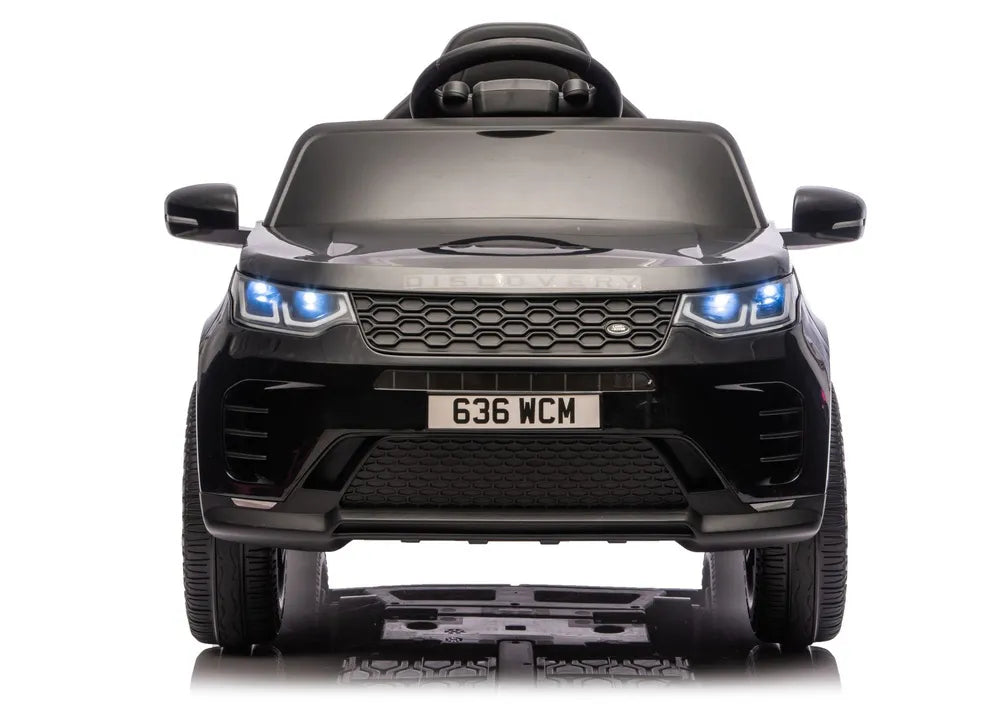 Vaikiškas elektromobilis Land Rover Discovery Sport, 12 V, 2x45W, su eko-odos sėdyne ir EVA ratais, juodas