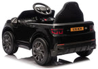 Vaikiškas elektromobilis Land Rover Discovery Sport, 12 V, 2x45W, su eko-odos sėdyne ir EVA ratais, juodas
