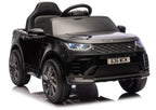 Vaikiškas elektromobilis Land Rover Discovery Sport, 12 V, 2x45W, su eko-odos sėdyne ir EVA ratais, juodas