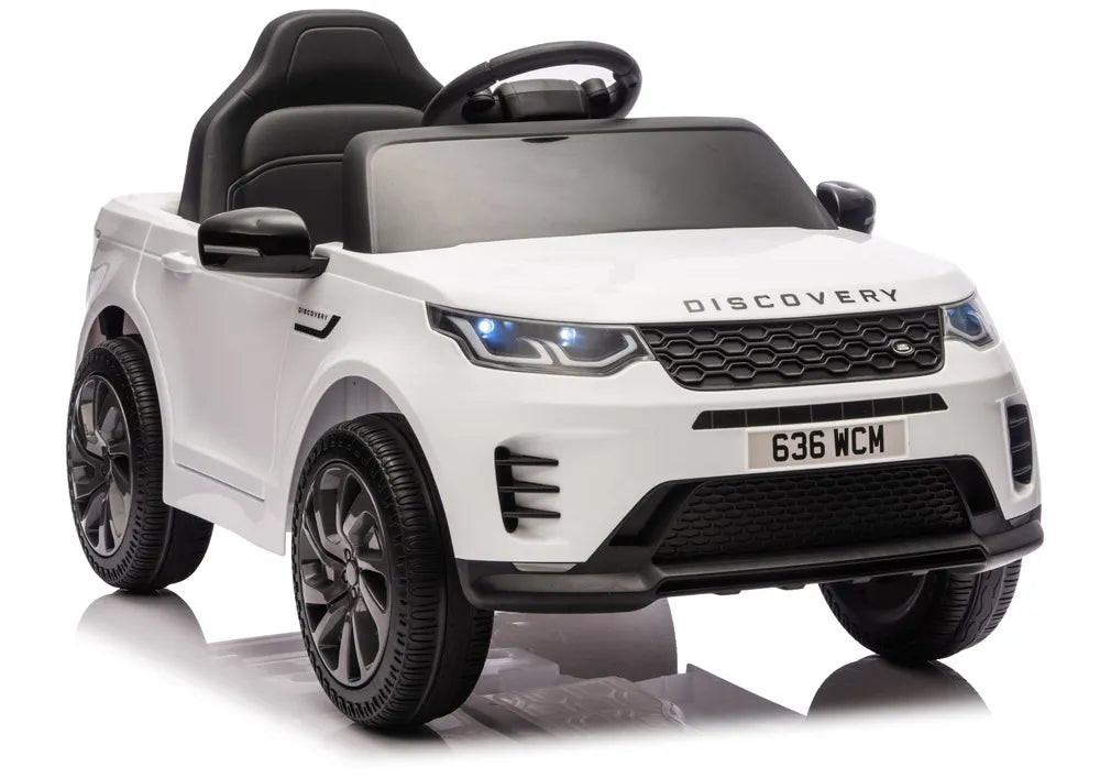 Vaikiškas elektromobilis Land Rover Discovery Sport, 12V, baltas