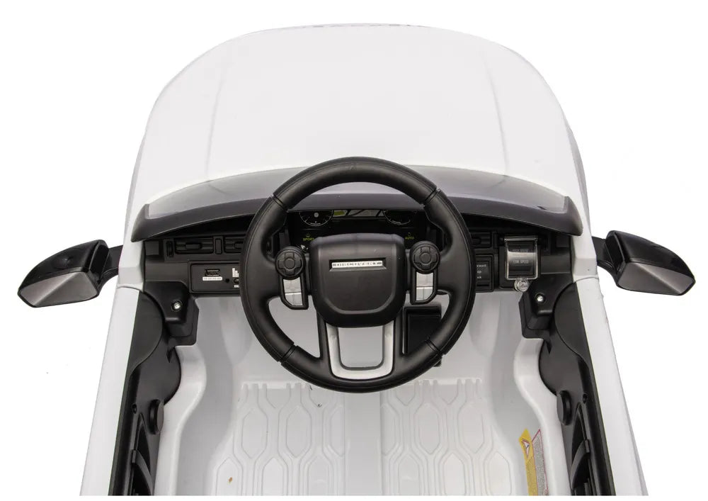 Vaikiškas elektromobilis Land Rover Discovery Sport, 12V, baltas