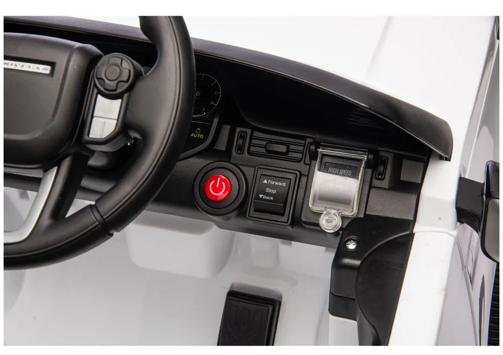 Vaikiškas elektromobilis Land Rover Discovery Sport, 12V, baltas