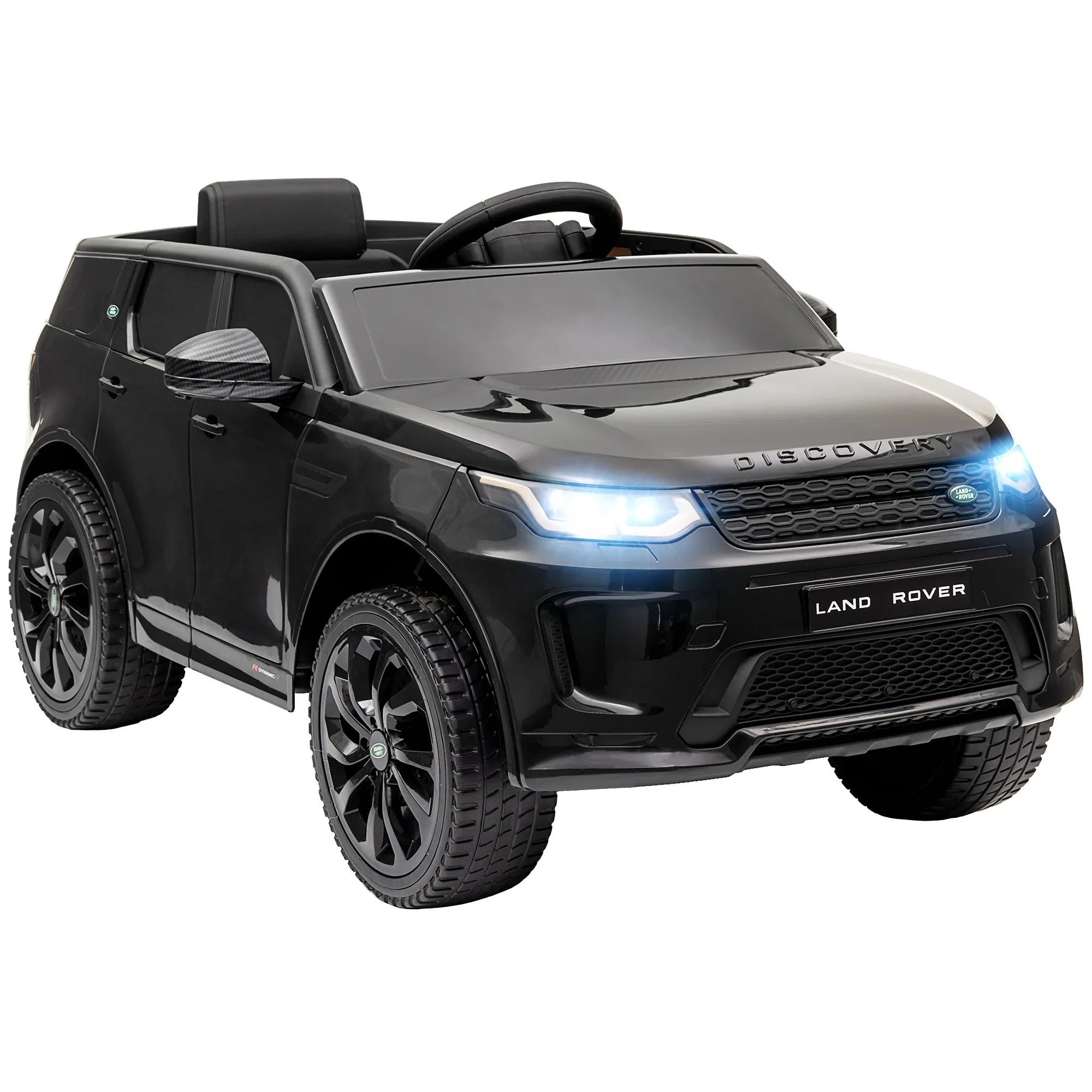 Vaikiškas elektromobilis Land Rover Discovery Sport 12V su nuotolinio valdymo pulteliu, 3–6 metų vaikams, juodas
