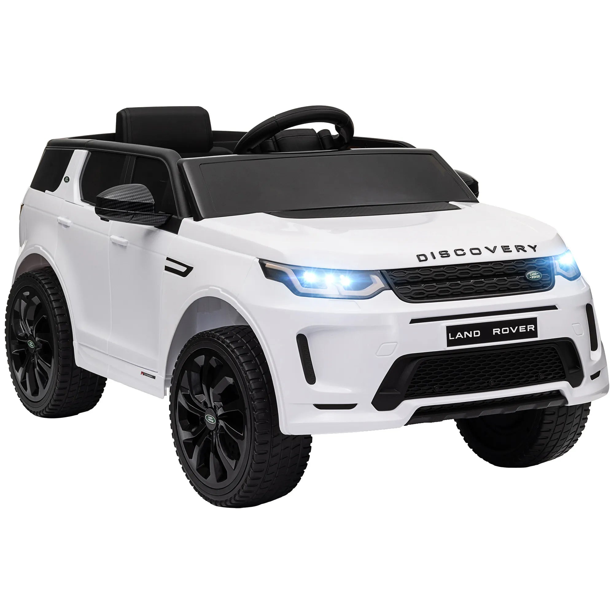 Vaikiškas elektromobilis Land Rover Discovery Sport, 3–6 metų vaikams, baltas