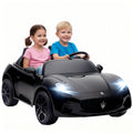 Vaikiškas elektromobilis Maserati, 2 vietų, 3–8 metų vaikams, juodas