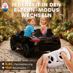 Vaikiškas elektromobilis Maserati, 2 vietų, 3–8 metų vaikams, juodas