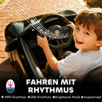 Vaikiškas elektromobilis Maserati, 2 vietų, 3–8 metų vaikams, juodas