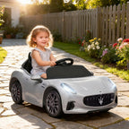 Vaikiškas elektromobilis Maserati Gran Turismo, 3–5 metų vaikams, pilkas