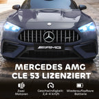 Vaikiškas elektromobilis Mercedes 3–6 metų vaikams, pilkos spalvos 12V
