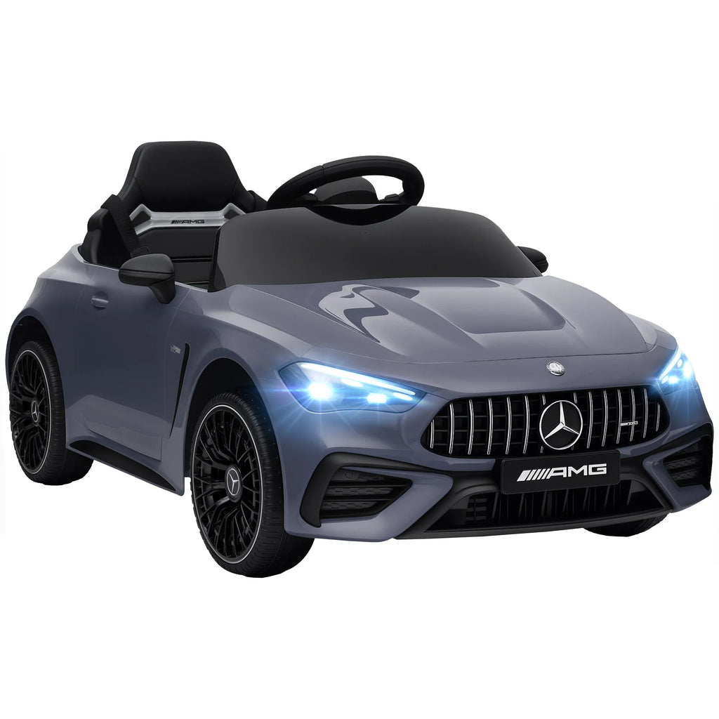 Vaikiškas elektromobilis Mercedes 3–6 metų vaikams, pilkos spalvos 12V