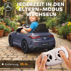 Vaikiškas elektromobilis Mercedes 3–6 metų vaikams, pilkos spalvos 12V
